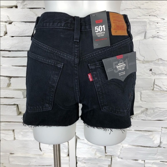 Levi’s 501’s Denim Shorts High Rise Side ZIP - Picture 8 of 9